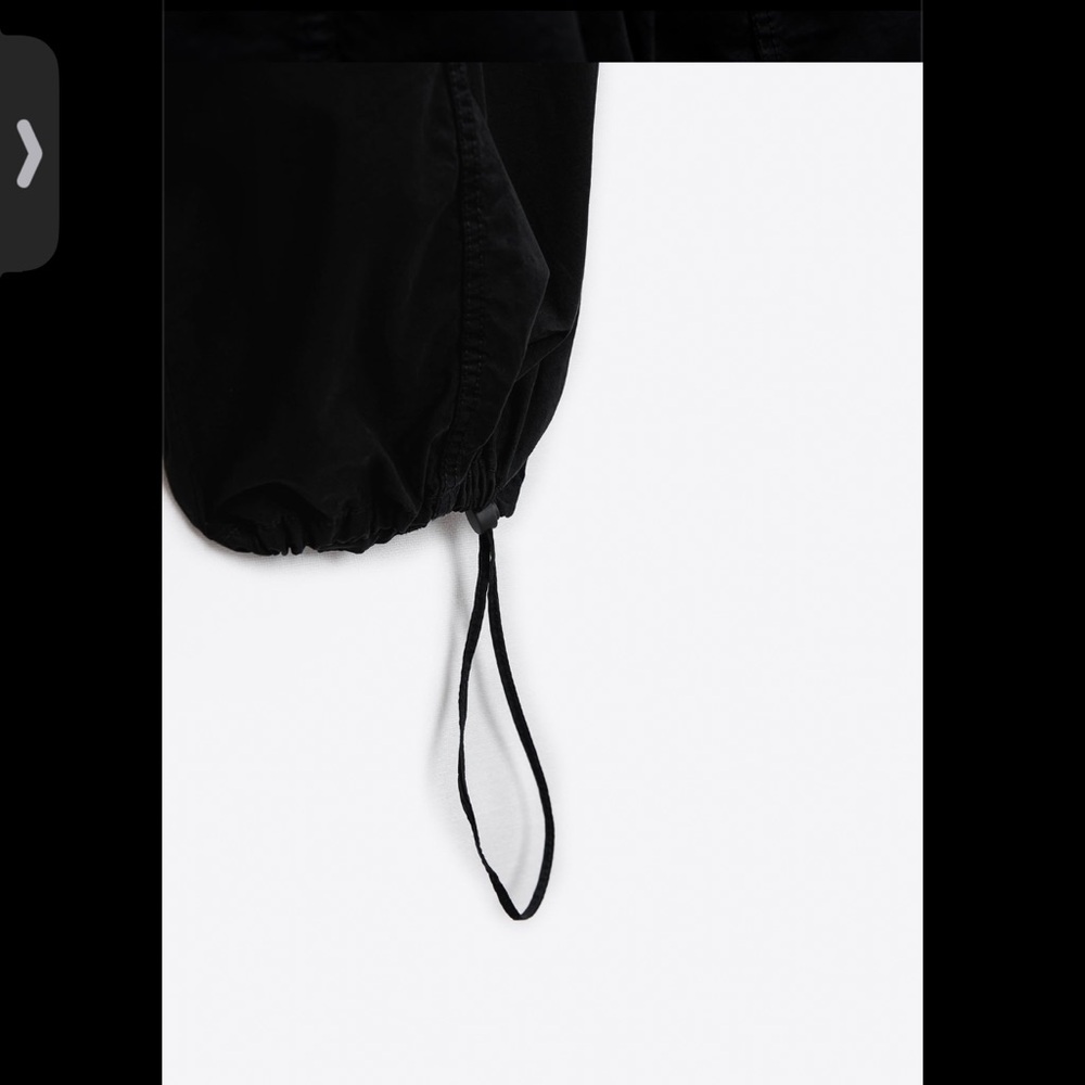 Zara Black Parachute Pants - Large - Picture 2 of 2